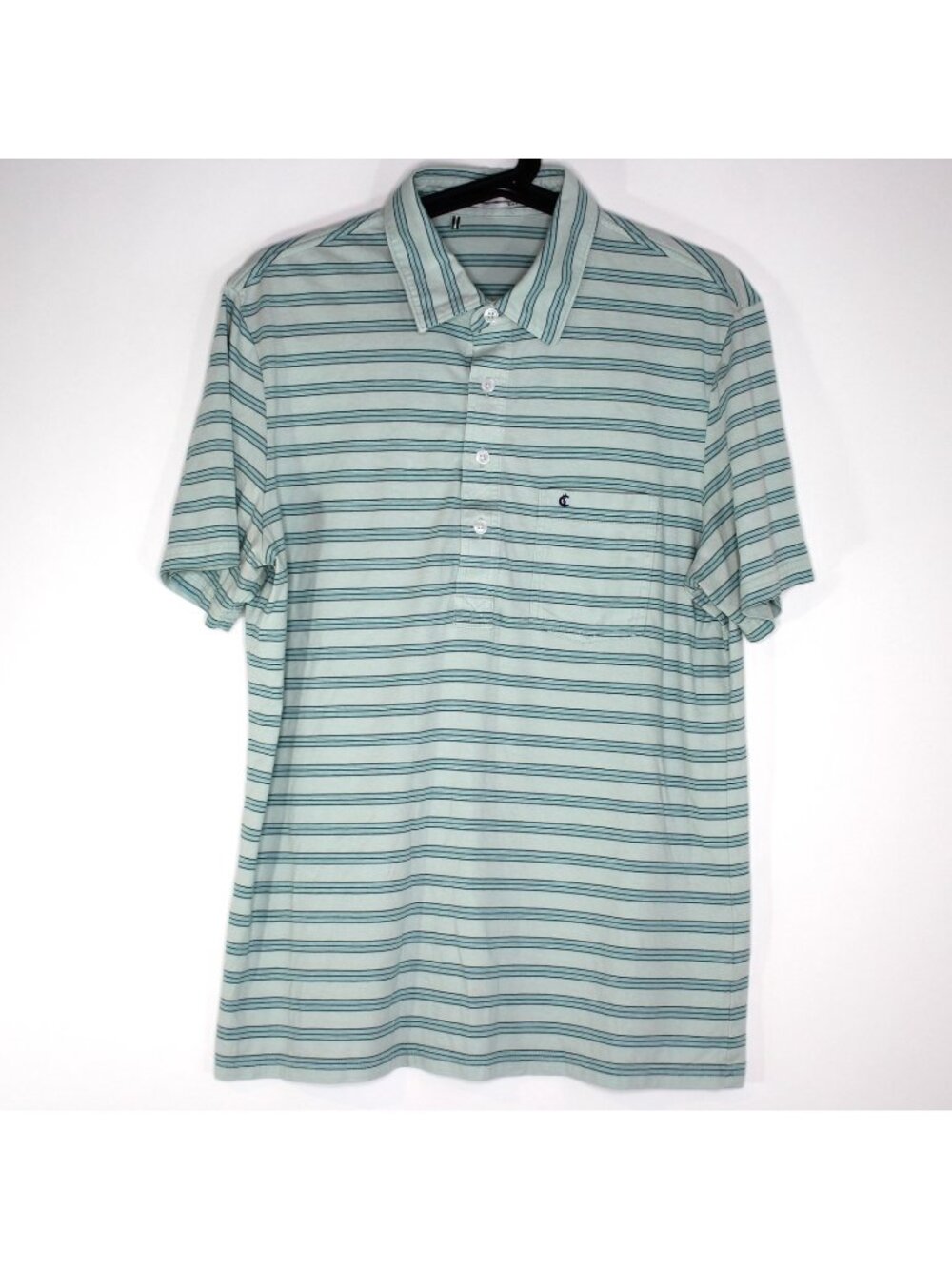 Criquet Mens Medium Striped Golf Polo Shirt K781